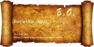 Beretka Oguz névjegykártya